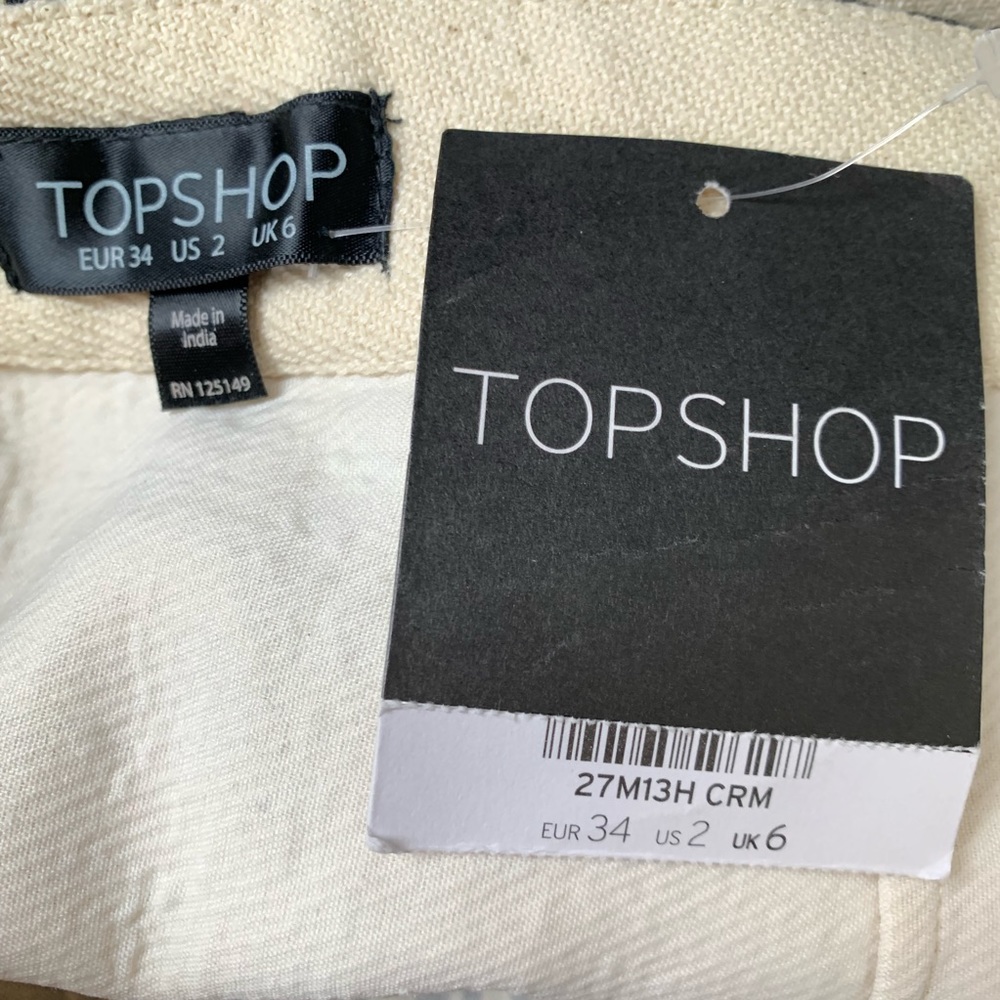 TOPSHOP Petite Blanket Mini Skirt Size 2 - Picture 3 of 8